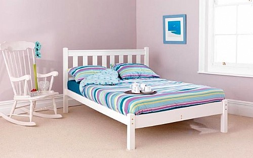 Shaker Wood Bed - 3 Finishes and 2 Colours